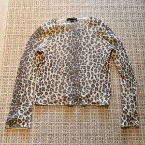 Skull Cashmere Small Leopard Print Sweater